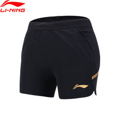 Li-Ning женские настольные теннисные шорты, обычная посадка 92% полиэстер 8% спандекс подкладка дышащие спортивные шорты AAPN054 WKD603 2024 - купить недорого