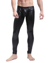 Calça comprida justa de couro para homens, calça de boxer sexy vermelha e preta de alta qualidade na moda, calça justa e sensual de lápis 100% 2024 - compre barato