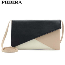 Phedera Envelope Women Clutches Patchwork PU Leather Women Crossbody Bags Stylish Female Messenger Bags Casual Women's Purese 2024 - buy cheap