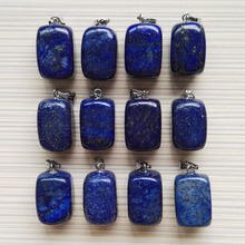 Colgantes de piedra Natural de lapislázuli, charms de buena calidad, colgantes de forma Irregular para fabricación de joyas, venta al por mayor, 12 unids/lote 2024 - compra barato