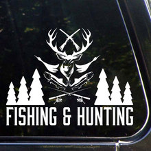 Deer Fishing Hunting Car Sticker Waterproof Vinyl stickers for cars styling Reflective Cartoon Automobiles Decoration products 2024 - buy cheap