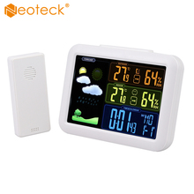 Neteck-termômetro digital sem fio, 135x100x20mm, despertador, estação meteorológica, 3 canais 2024 - compre barato