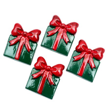 LF 10Pcs Christmas Gift Box Resin Decoration Craft Flatback Cabochon Embellishments For Scrapbooking Kawaii Cute Diy Accessories 2024 - buy cheap