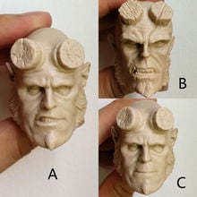 Blank 1/6 scale Hellboy Ron Perlman Head Sculpt Unpainted Fit 12" Figure 2024 - buy cheap