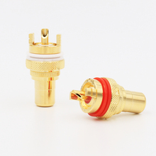 VRF001G HIGH PERFOMACNE GOLD PLATE RCA FEMALE CONNECTOR CHASSIS SOCKETS RCA Socket 2024 - buy cheap