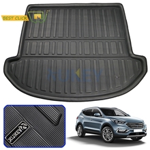 Alfombrilla de maletero trasero para Hyundai Santa Fe, forro de bandeja, alfombra de suelo, almohadilla protectora de barro, 7 asientos, 2013-2018 2014 2015 2024 - compra barato