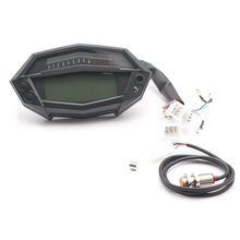 Motorcycle 7 color Adjustable Lighting LCD Digital Tachometer Speedometer Odometer Fuel Gauge For Honda Yamaha Kawasaki Suzuki 2024 - buy cheap