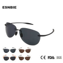 ESNBIE Brand Designer Rimless Sunglasses Men TR90 Ultralight Oval Sun Glasses Women Nylon Lens UV400 Sun Protection Shades 2024 - buy cheap