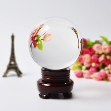 Круглый прозрачный стеклянный шар для фотографии, 100 мм, искусственное кристаллическое исцеляющее украшение, шар, декор фэн-шуй, шар 2024 - купить недорого