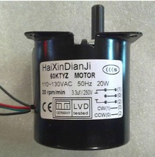 60KTYZ AC 110V 20W 25rpm Micro AC gear motor with gearbox, Reversible Permanent magnet synchronous gear motor 2024 - buy cheap