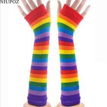 Fashion Lovely Ladies Girl Knitted Long Gloves Winter Warm Women Arm Elbow Warmer Fingerless Dance Gloves Mittens Cute Sock G59 2024 - buy cheap