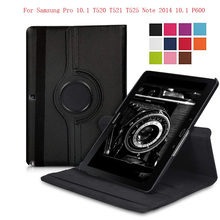 360 Rotating Case for Samsung Galaxy Pro 10.1 T520/T521/T525 Note 2014 10.1 P600/P605 Coque Funda PU Leather Flip Tablet Cover 2024 - buy cheap