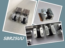 2pcs SBR25UU 25mm aluminum block 25mm Linear motion ball bearing slide block match use SBR25 25mm linear guide rail 2024 - buy cheap