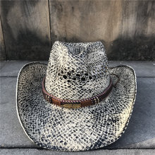 Handmade Straw Women Men Hollow Western Cowboy Hat Elegant Lady Sombrero Hombre Hat Fascinator Sunbonnet Cowgirl Sun Hat 2024 - buy cheap