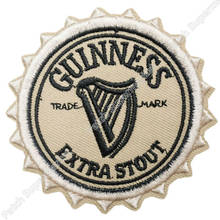 Guinness Beer Bottle Cap Extra Stout MC Embroidered Motorcycle Biker Vest Patch SEW ON IRON ON Badge 2024 - buy cheap