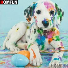 HOMFUN Full Square/Round Drill 5D DIY Diamond Painting "Color dog" 3D Embroidery Cross Stitch 5D Decor Gift A16551 2024 - buy cheap