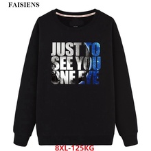 8XL Large Size Men Sweatshirts Big Hipster 5XL 6XL 7XL Print Letter Husky O-Neck Pullover Coat Cotton Autumn Homme Sweatshirts 2024 - buy cheap