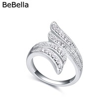 BeBella, 5 colores, forma de hoja, anillo para la fiesta de cristal hecho con cristal checo genuino para regalo de mujer 2024 - compra barato