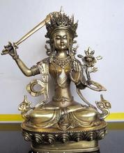 YM  305 Tibetan Buddhist bronze MANJUSHRI buddha statue metal handicraft 2024 - buy cheap