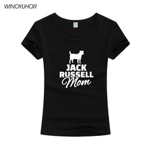 New Jack Russell Terrier Mom Dog Pet T Shirt Short Sleeve O-Neck Cotton T-Shirt Girls Tee Tops Women Clothing 2024 - buy cheap