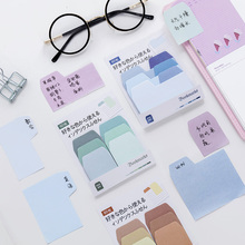 Coreano criativo gradiente cor notas pegajosas bonito memorando almofada adesivo página índice escritório escola material de mensagem papelaria 2024 - compre barato