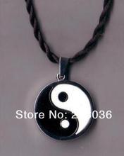 Colgante de Collar de Yin Yang esmaltado para mujer, accesorios de gargantilla de cordón de seda, joyería de ropa, 10 Uds., H133 2024 - compra barato