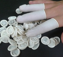 100g Descartável luvas de látex dedo branco 130 pcs conjuntos de dedos 2024 - compre barato