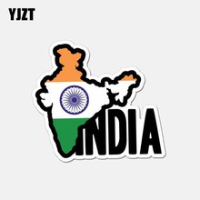 YJZT 12CM*10.4CM Car Window Funny Continent India Flag PVC Car Decal 6-2634 2024 - buy cheap