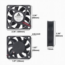 Gdstime 5 Pcs 2Pin 12V Brushless DC Cooling Fan High RPM 6cm 60mmx60mmx15mm 0.16A Computer Case Cooler 6015 2024 - buy cheap