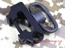 Hunting accessories quick release double side Sling Swivel Adaptor Push Button 20mm Picatinny Rail Mount Base BK-free shipping 2024 - buy cheap