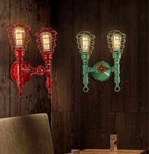 American Loft Style Industrial Water Pipe Lamp Vintage Wall Light For Home Bedside Edison Wall Sconce Indoor Lighting Arandela 2024 - buy cheap