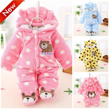 New born baby cute hooded cotton rompers baby boy clothes winter girls Jumpsuit Infant Costume Outfit child coat baby clothes 2024 - buy cheap