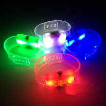 Adults LED Blinking Wristband Flashing Glowing Bracelet Bangle Bar Nightclub Glow Party Concert Bar Birthday Toy Gift 2024 - buy cheap
