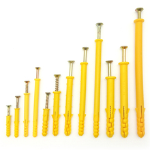 2 piezas M10 amarillo pequeño doctor avellanada con hueco de acero inoxidable self-tapping tornillos pernos de expansión enchufe de pared 50mm -longitud 120mm 2024 - compra barato