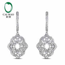 CaiMao Semi Mount Oval cut Settings & 0.7ct Diamond 14k White Gold Gemstone Engagement Fine Jewelry 2024 - buy cheap