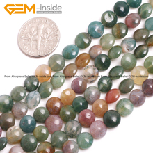 Natural Coin Indian Agates Stone Beads For Jewelry Making Selectable Size 15inches DIY FreeShipping Wholesale Gem-inside 2024 - buy cheap