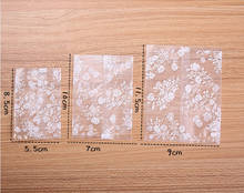 300pcs Floral Frost Clear Open Top Heat Seal Bag Cookie Tea Candy Packaging bag 2024 - buy cheap
