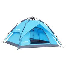 One-touch Hydraulic Tent Waterproof Anti-UV Easy Installation With Folding Breathable for 3-4 Person Family Hiking Camping 2024 - buy cheap
