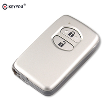 KEYYOU-carcasa de llave de coche con Control remoto inteligente, 2 botones, para Toyota Land Cruiser Prado Camry Highlander 2024 - compra barato