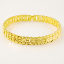 Fashion Women & Men Bracelet Jewelry,24K Gold Color Ladies' 8mm Chain Bracelets 18cm Long Fashion Cute Bracelet Wholesale Price 2024 - buy cheap