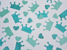 Princess Crown Confetti, Turquoise Heart Confetti, Party Decorations, Birthday Party Table decor scrapbook  favors 2024 - buy cheap