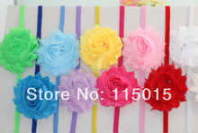 24pcs/lot Shabby Flower Headbands,Hair Headband,Hair Accessories Skinny Elastic Headband Free Shipping 2024 - buy cheap