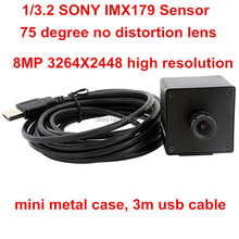 Sem distorção de 8.0megapixel HD 3264X2448 câmera De Segurança usb câmera de Proteção SONY IMX179 CMOS micro mini câmera de caixa módulo 2024 - compre barato