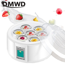 DMWD 1.5L Automatic Yogurt Maker with 7 Jars Multifunction DIY Tool Stainless Steel liner Natto Rice Wine Pickle Yogurt Machine 2024 - buy cheap