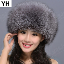2021 Hot Natural Real Fox Fur Hat Winter Women 100% Real Fox Fur Cap Quality Russia Real Fox Fur Caps Real Fox Fur Bomber Hats 2024 - buy cheap