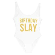 Bañador de una pieza con letras doradas para niña, traje de baño de corte alto, Monokini de talla grande, ropa de playa Sexy para mujer 2024 - compra barato