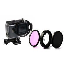 Adaptador para lente de câmera, 58mm, 16x hd, lente macro, anel adaptador, filtro amarelo para gopro hero 5, hero 6, sessão black, acessórios para câmera 2024 - compre barato
