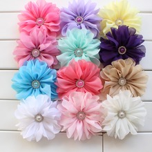 9cm Kids Girl hair flower Ballerina Flowers Chiffon Flowers,Fabric Flowers For Headbands,Hair Accessories 36pcs 2024 - buy cheap