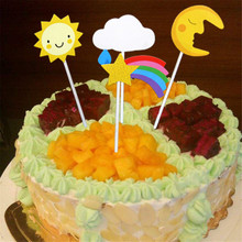 Cartel para pastel de Luna, decoraciones para fiesta de cumpleaños para niños, 4 Uds. 2024 - compra barato