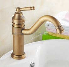 Bathroom Basin Faucet Brass Antique Hot and Cold bathroom Sink Mixer Taps Nnf203 2024 - buy cheap